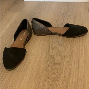 Toms black/metallic flats